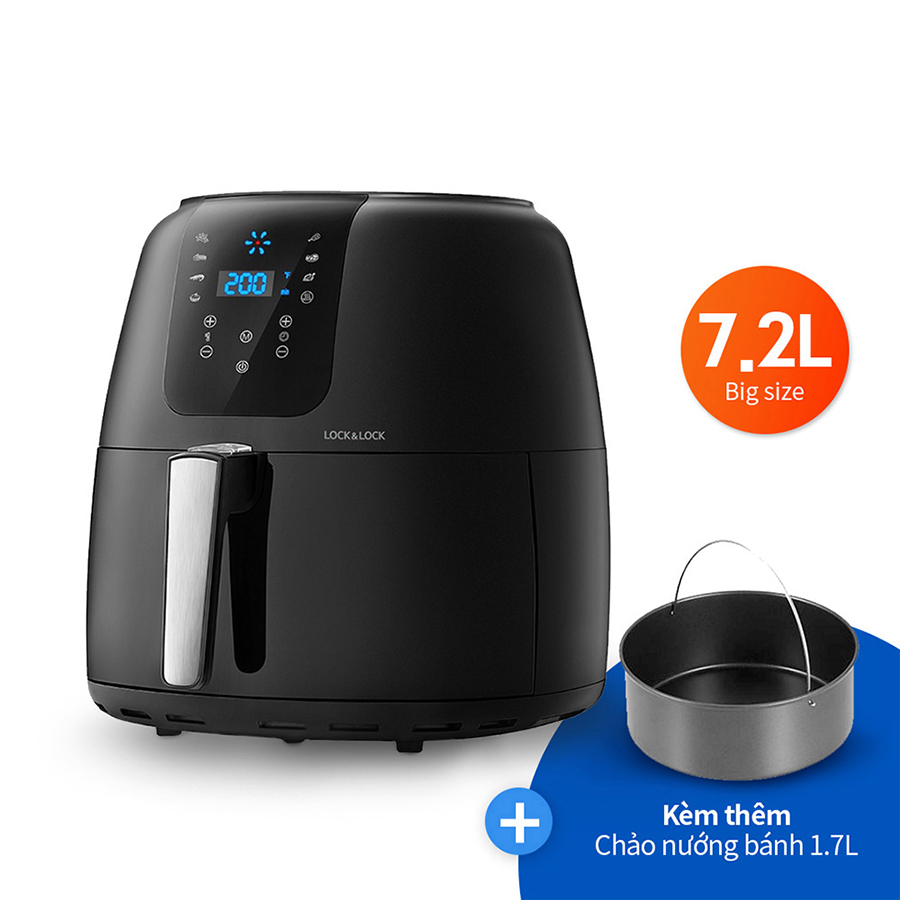 Nồi Chiên Không Dầu, LocknLock Super Jumbo Air Fryer, 7.2L - Màu Đen - EJF296BLK, , large image number 1